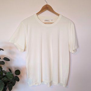 Camp Brand Goods Women's Everyday Organic Cotton T-shirt, Cream, Size XL